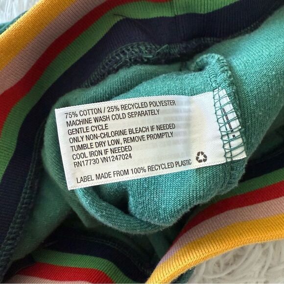 Wild Fable Green Velour Roller Skate Shorts with Rainbow Waistband Size M - Picture 4 of 5